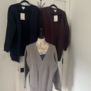 Lularoe Essential Cardigan Sweater - Navy, Burgundy, Gray